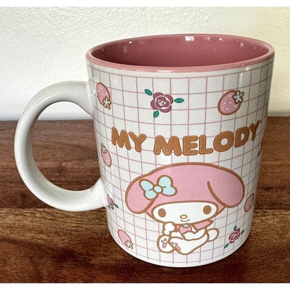 Sanrio My Melody Floral Grid Mug 20oz - Picture 1 of 5